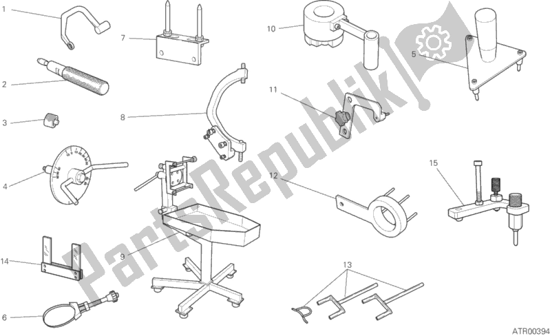 All parts for the 001 - Workshop Service Tools, Engine of the Ducati Monster 1200 25 TH Anniversario USA 2019